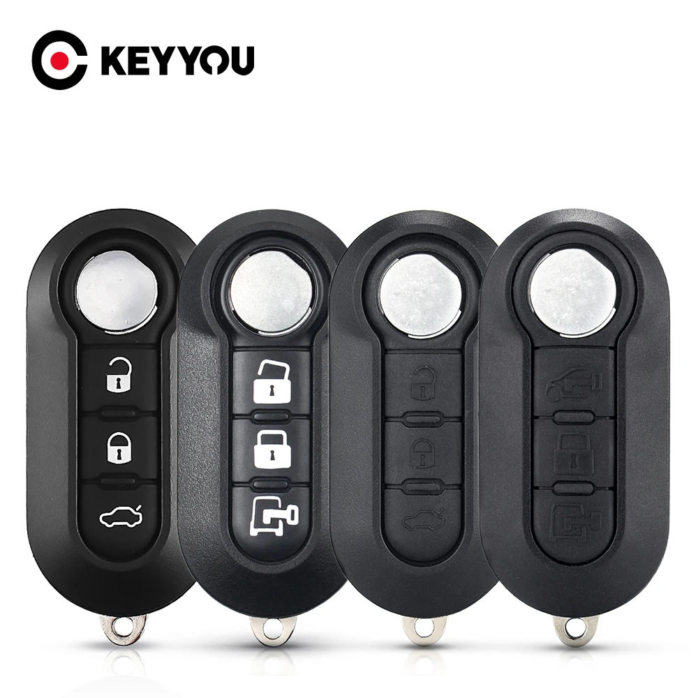 

KEYYOU 3 Buttons Flip Car Remote Key Shell Case For Fiat 500 Panda Punto Bravo Stilo Ducato Citroen Jumper Peugeot Boxer SIP22