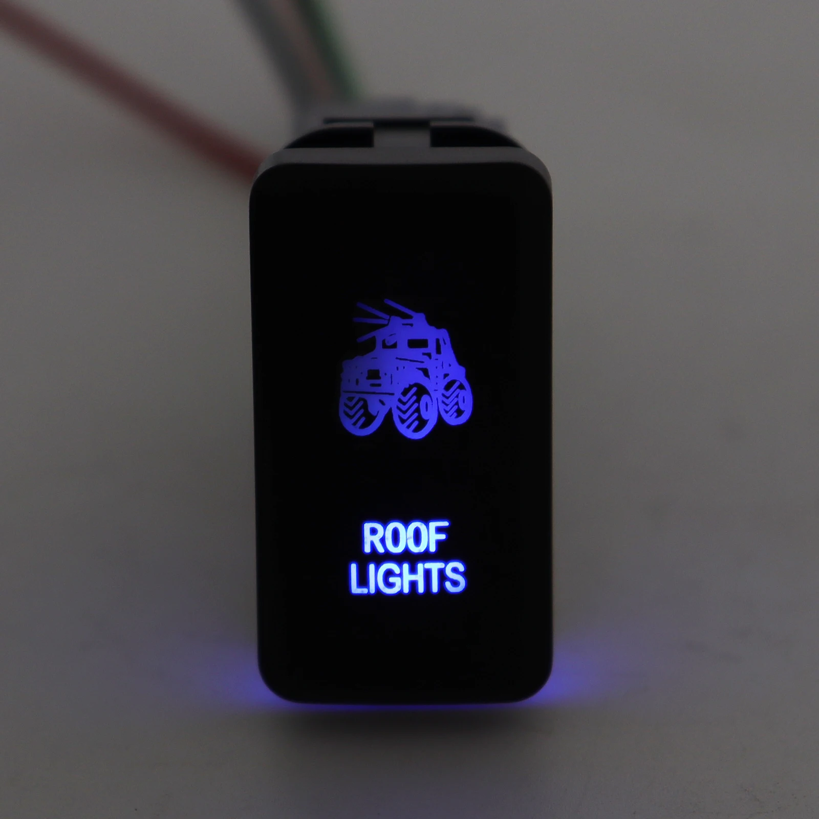 

1 шт., комплект проводов разъемов 12 В, автомобильный кнопочный переключатель включения/выключения, подходит для Toyota Hilux/Prado 120 с синей подсветкой