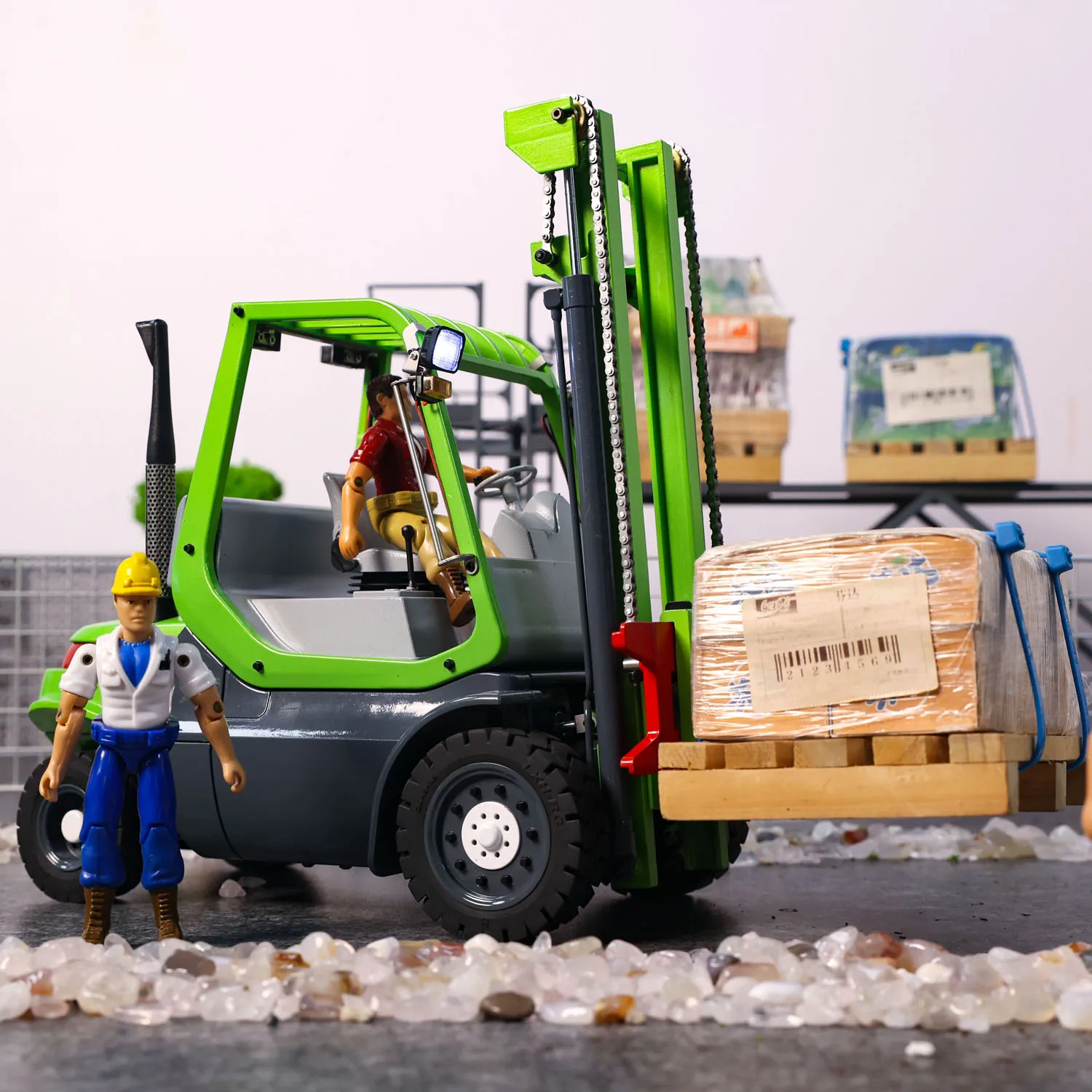 Радиоуправляемый вилочный погрузчик металлический 1 14 радиоуправляемый