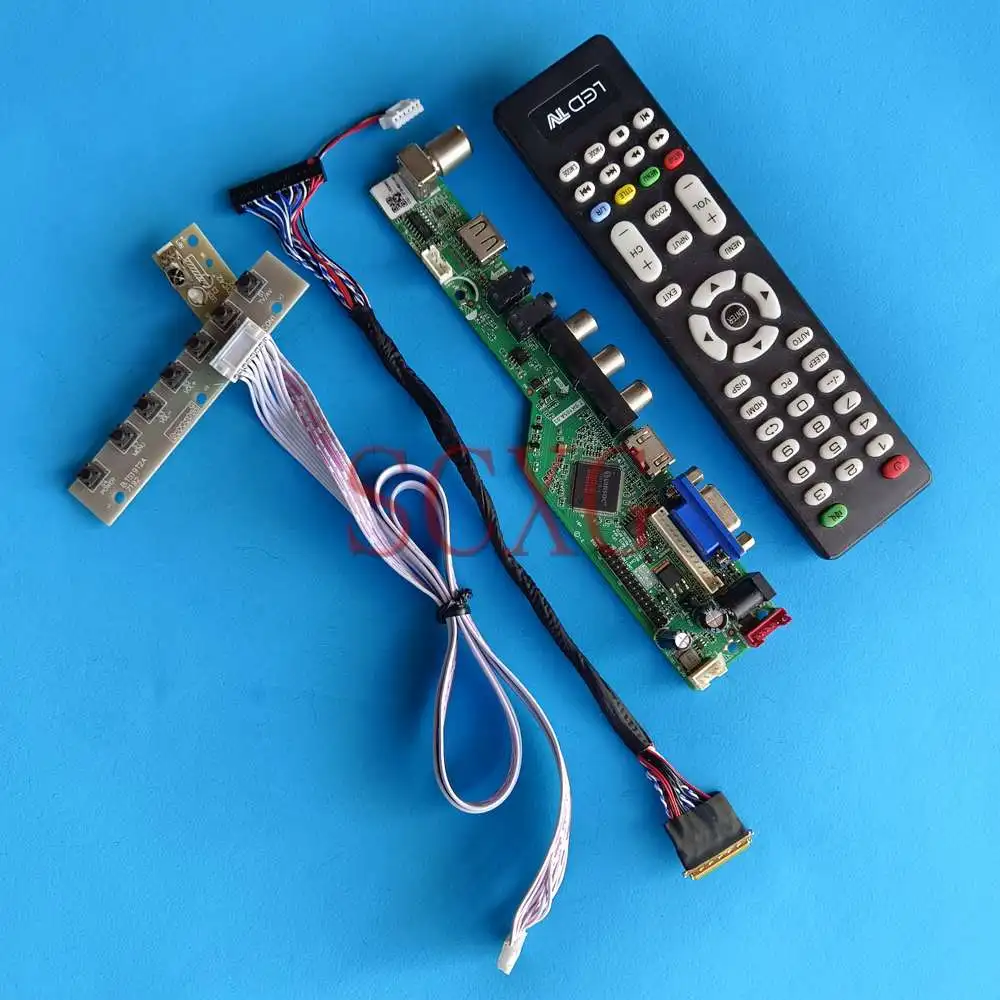 

Плата драйвера экрана «сделай сам» для B121EW09 V2 1280 800 12,1 "40 Pin LVDS AV VGA USB HDMI совместимый планшетный ПК ТВ аналоговый сигнал