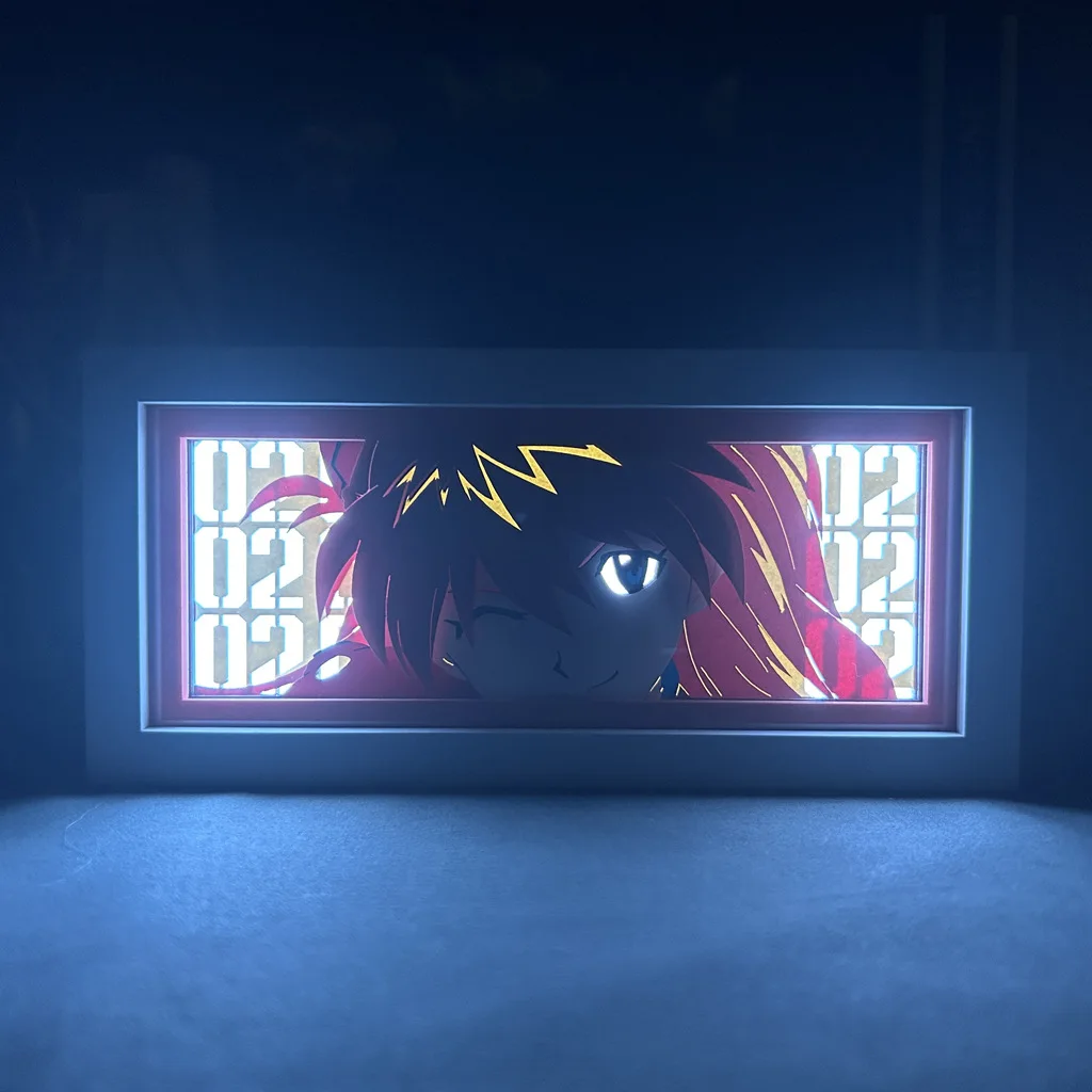 Asuka Langley Sory Led аниме световой короб для украшения спальни бумажная коробка теней