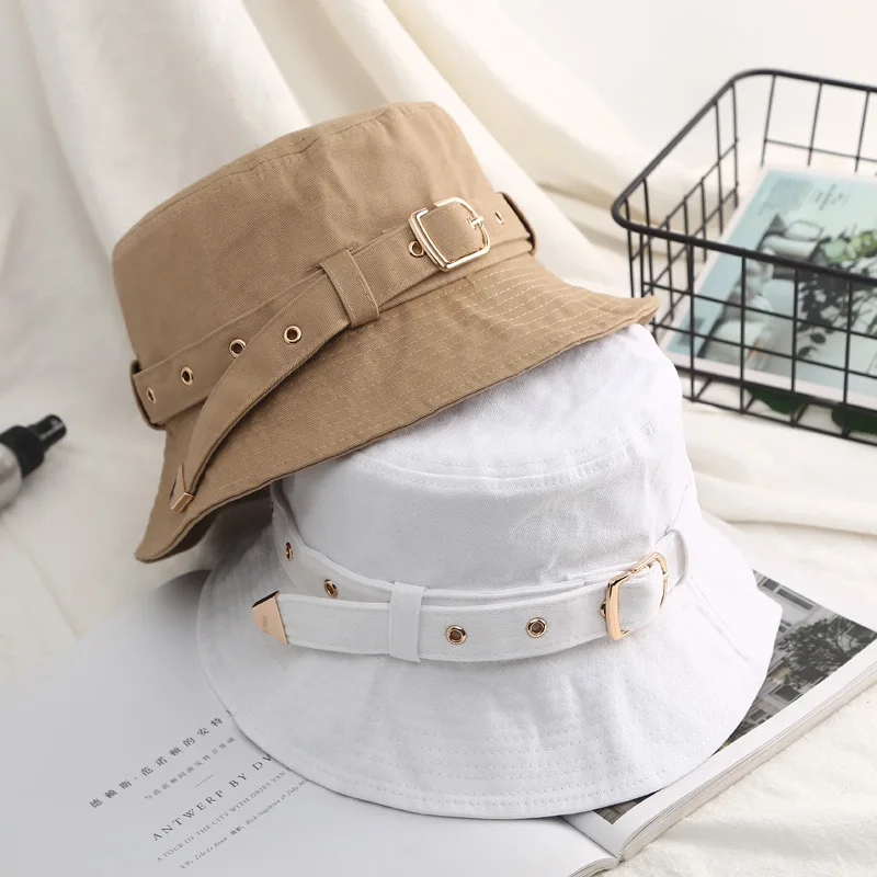 

High Quality Bucket Hat Women Cotton Breathable Leisure Bob Fisherman Hat Outdoor Dome Panama Cap Foldable Portable Sun Hats