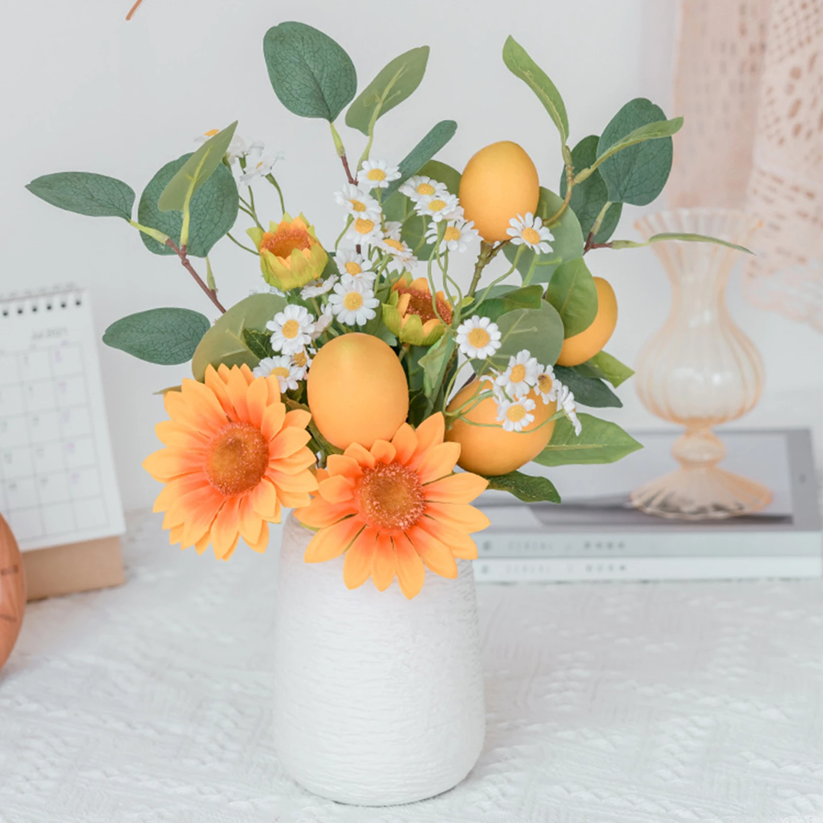

Wedding Decoration PVC Fresh Hand Tied Bouquet Elegant Artificial Flower Vintage Bride Holding Fake Flowers Natural Home Decor