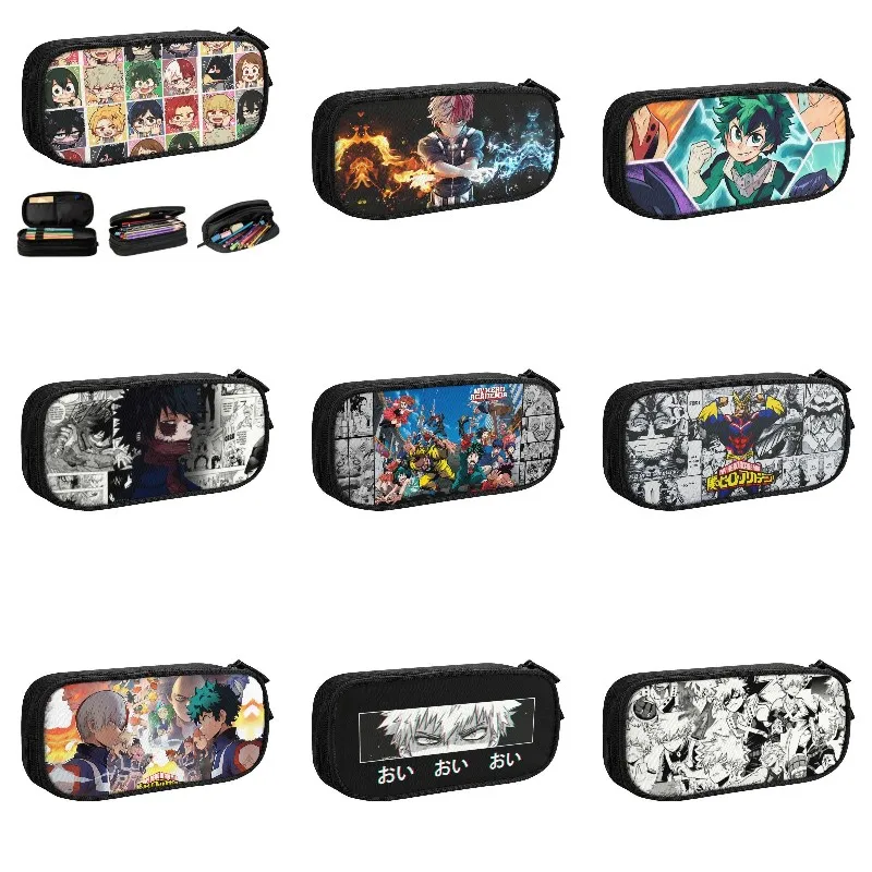 

Мой герой Академия Элитные классные карандаши для мальчиков девочек большой емкости аниме чехол Box сумка канцелярские принадлежности