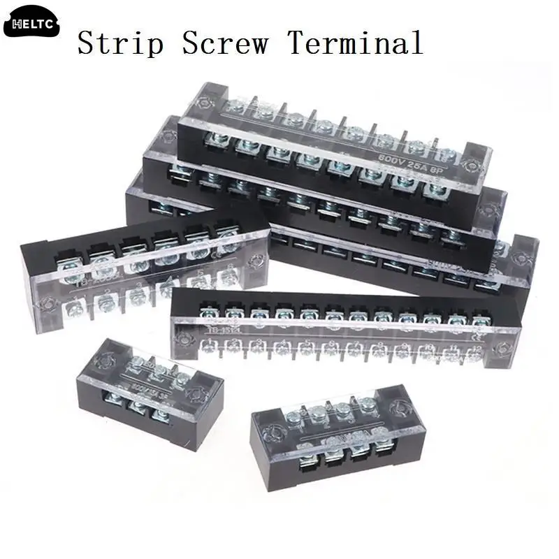 

14types Dual Row Strip Screw Terminal Block Fixed Wiring Board Wire Connector TB-1503/TB-1506 15A TB-2503/TB2512 25A