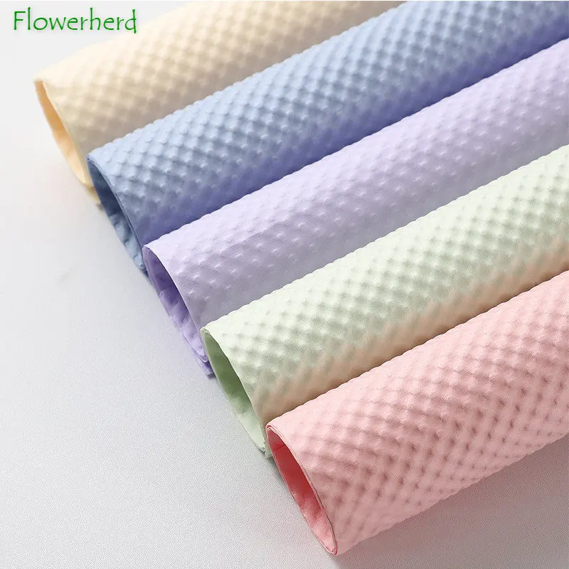 

Three-dimensional Embossing Art Craft Paper DIY Waterproof Attapulgite Floral Flowers Wrapping Paper Embossed Bouquet Packaging