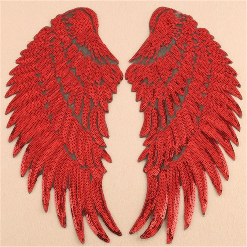 

Patch Cloth Appliqueclothing Embroidery Embroidered Paste Sequins Wing Stickersdiysewing Dress Iron Making Angelcraft Hole