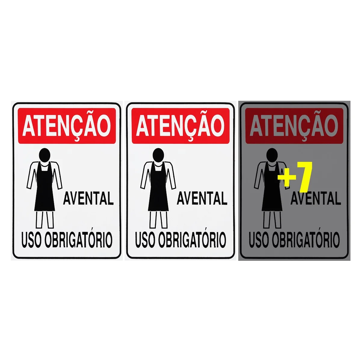 

Combo 10 Signaling Plates Attention Apron Mandatory Use 20x30 Access-S-207/1 F9e