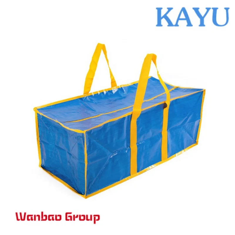 Heavy Duty Extra Large Storage PP Woven Bags, Recycled Blue XL extra large pp woven Zipper Bag