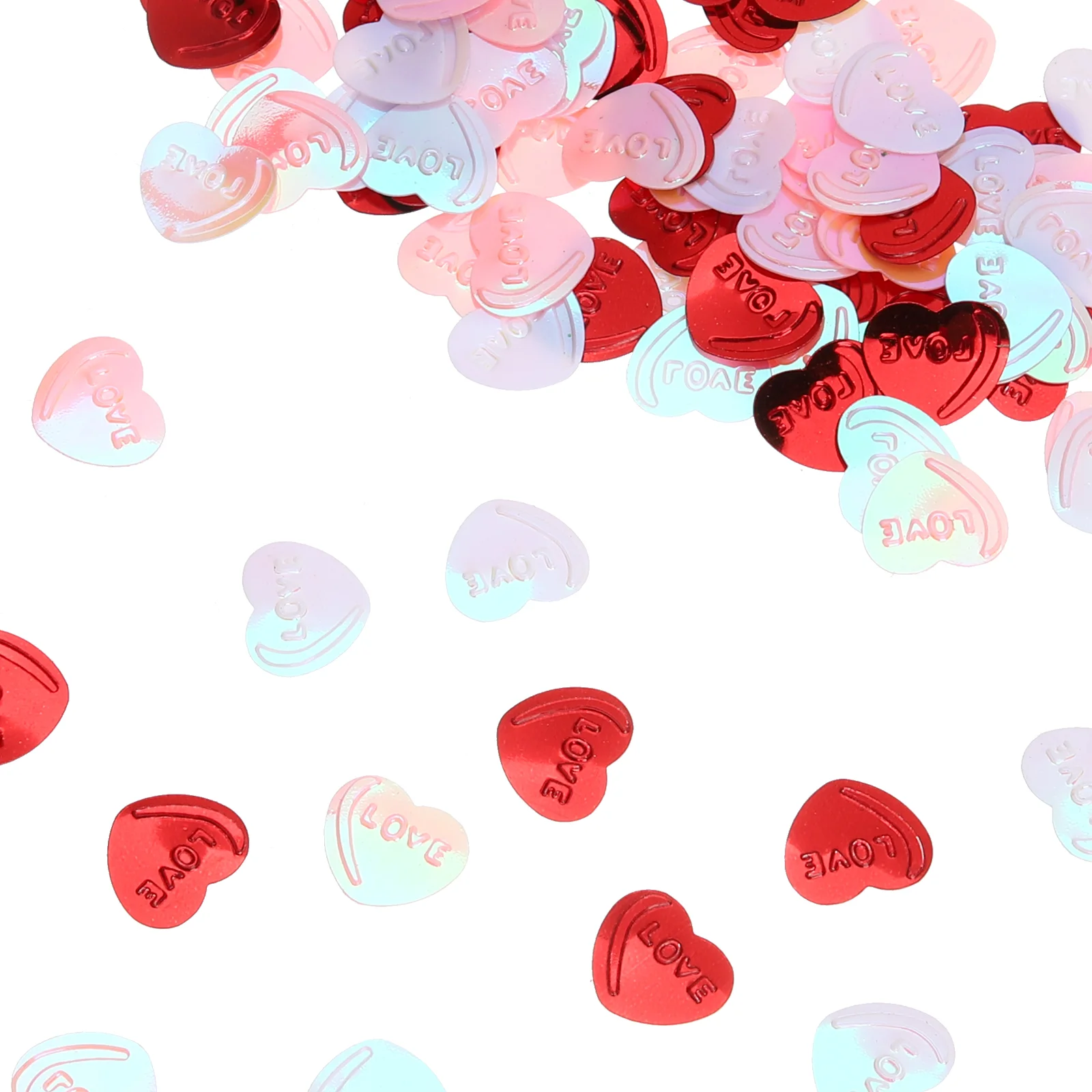 

Table Heart Glitter Valentine Day Valentines Sprinkles Decor Decoration Sequinedsparkle Shape Metallic Wedding S Red