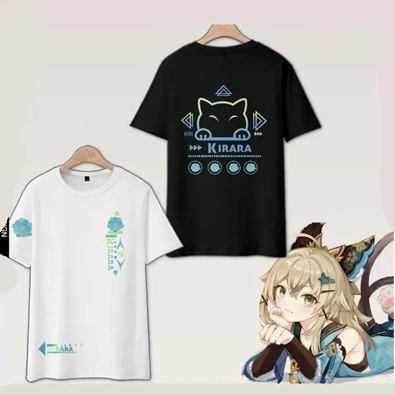 Genshin Impact Kirara Косплей Traje для мужчин и женщин camiseta de manga curta camisetas grá Bravo Hip Hop топы Harajuku