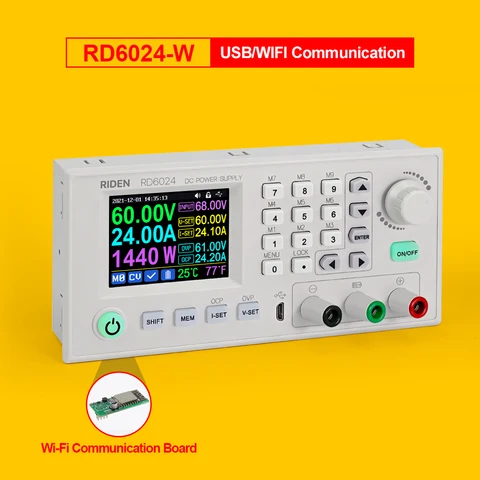 RIDEN RD6024 RD6024W 60 в 24 а USB WiFi DC цифровой контроль регулируемое понижающее напряжение стенд источник питания понижающий преобразователь