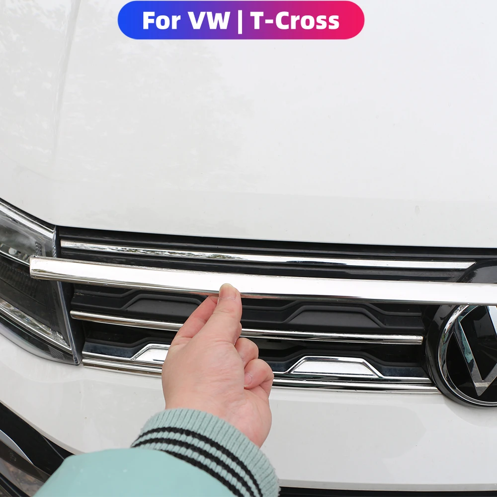 VW Volkswagen T-Cross Передняя Крышка Капота 2018-2023 Сетчатая Центральная Решетка Бампера