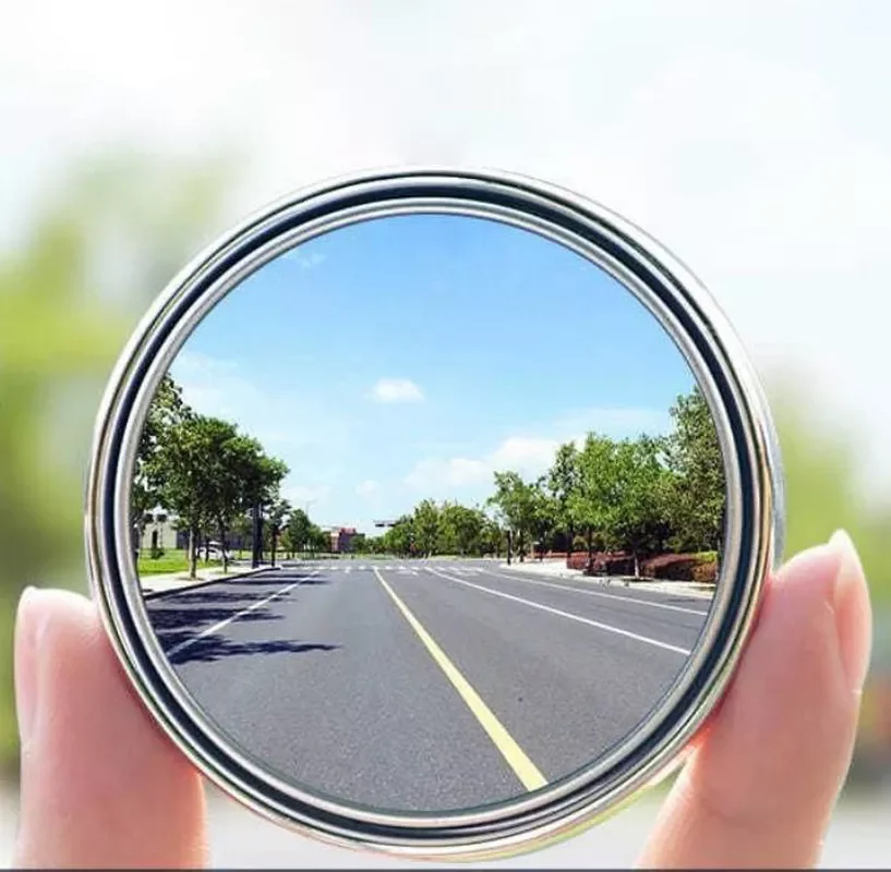 

2 Pcs Car Round Blind Spot Mirror Frame Convex Wide-angle Adjustable Clear Rearview Auxiliary Driving Safety Parking