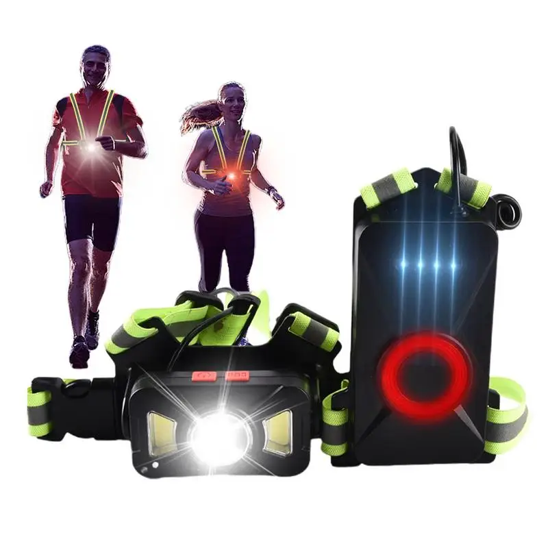 

Night Running Light Light Up Running Vest High Visibility USB Rechargeable 65 Adjustable Beam Angle LED Running Light Vest