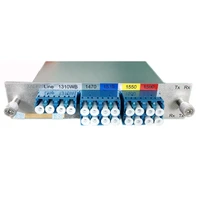 fiber optical multiplexer telecom mux demux splitter passive module with 1310 wide band isolation 30db