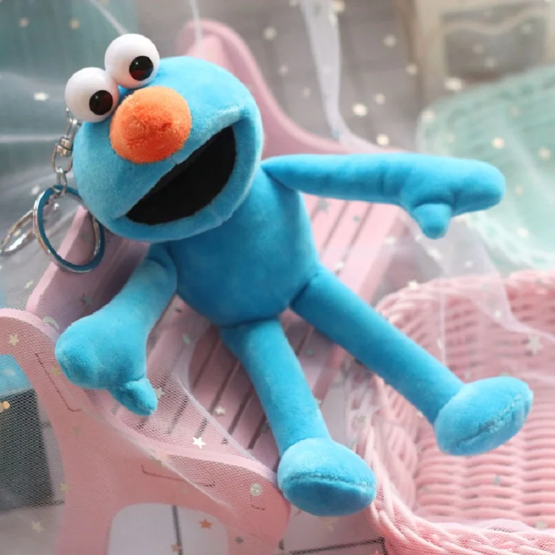 candice guo! plush toy lovely cartoon Sesame Street elmo cookies soft small key ring pendant birthday Christmas gift 1pc - купить по