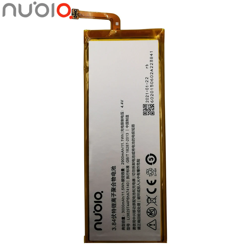 Аккумулятор 3 84 в 3000 мАч Li3829T44P6hA74140 для ZTE Nubia Z9 Mini NX510j NX511J NX512j NX518j MAX Plus | Мобильные
