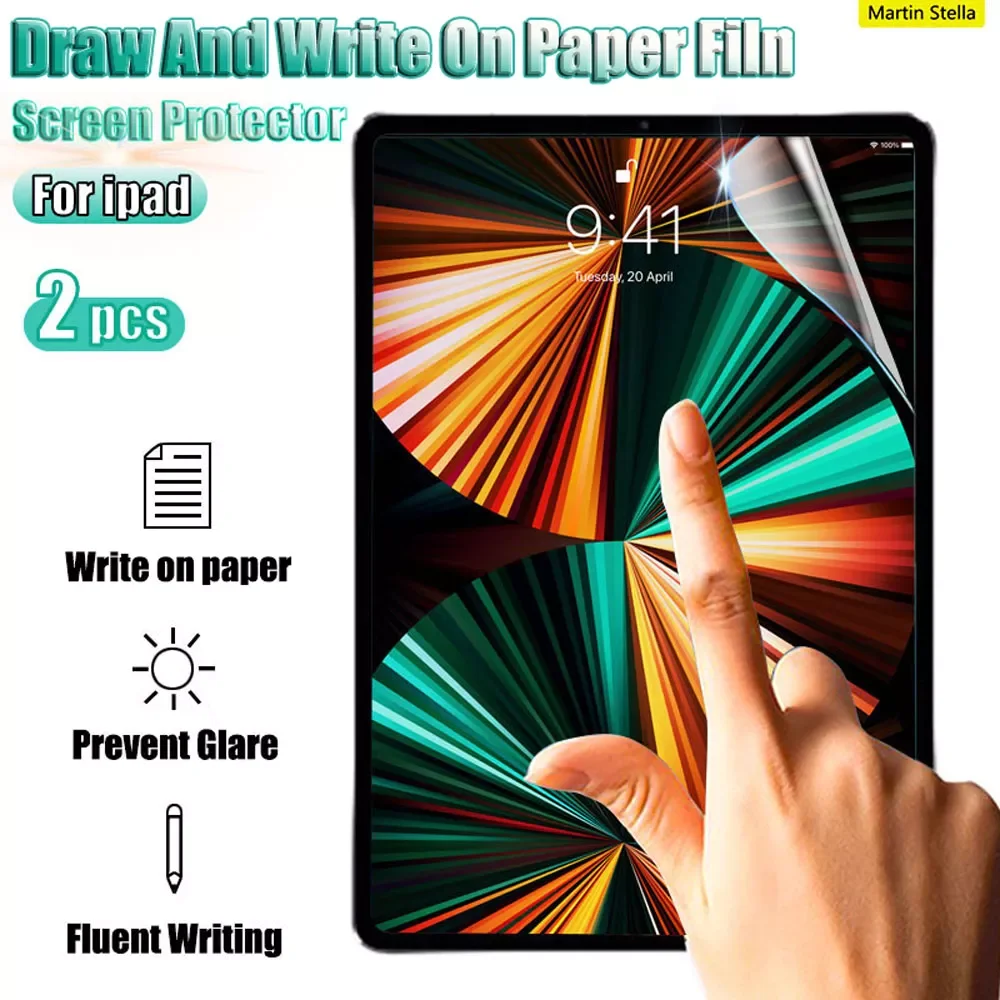 

2pcs Paper Tablet Like Screen Protector For Ipad Pro 11 12.9 2021 10.5 10.2 2020 9 Film For Ipad Air Mini 6 5 4 3 2 1 No Glass