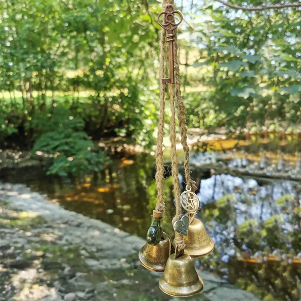 

2022 New 3PCS/SET Blessing Bells Unique Wind Chimes Pendants Amulet Evil Spirit Witch Wind Chimes Home Wall Hanging Witchcraft