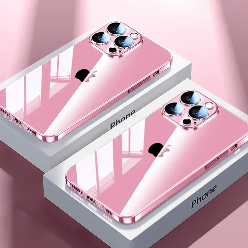 Прозрачный чехол для IPhone 15 14 13 12 11 Pro Max Plus Mini XS XR X