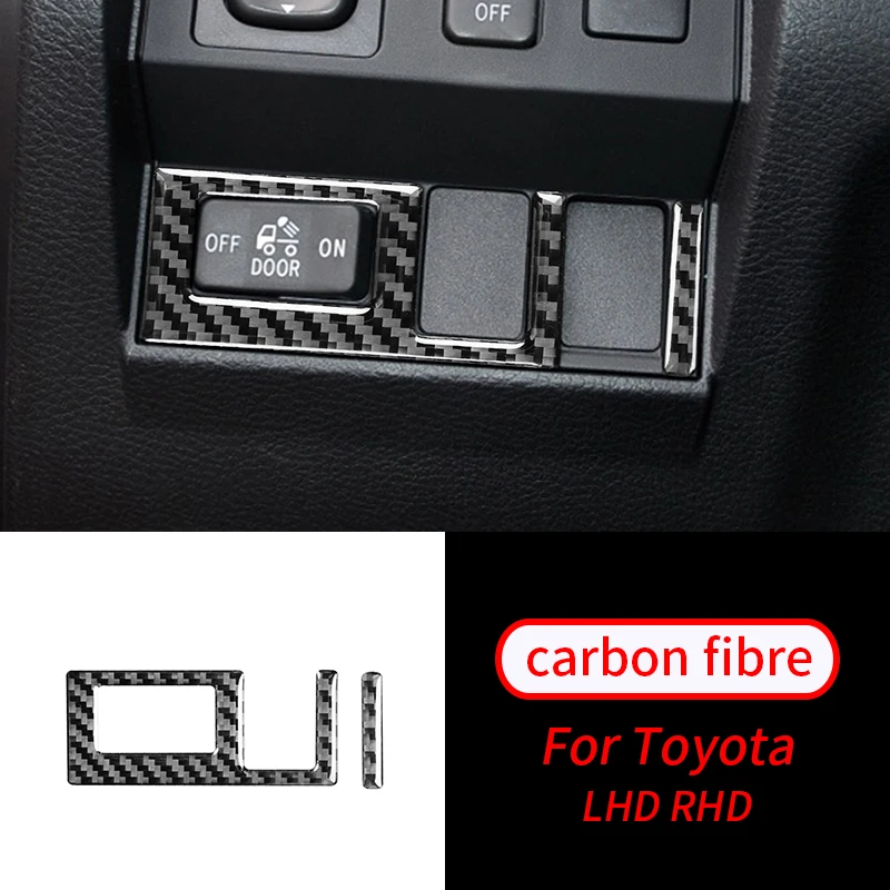 

For Toyota Tundra 2014-2018 2Pcs Real Carbon Fiber Headlight Switch Panel Interior Trim Car Interior Accessories