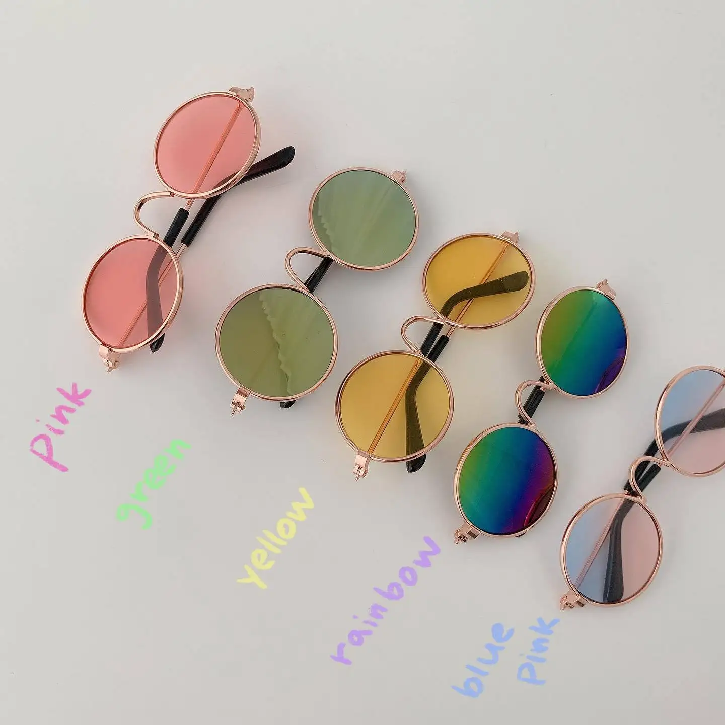 

INS Fashion Dog Accessories Cat Pet Glasses Creative Trend Small Sunglasses Toys With Accessories To Take Pictures Girl Gift