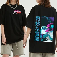 japanese anime t shirt men cool jojo bizarre adventure graphic tee shirts unisex short sleeve streetwear tops oversized t shirt
