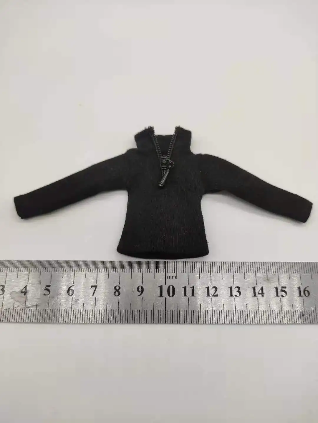 

1/12 Black Zipper T-shirt Model For 6'' Action Figures Toys Dolls