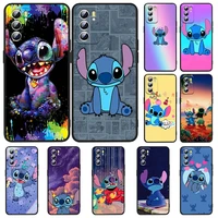 animation stitch phone case for oppo realme 5 6 6i 6s 7 8 8i 9i c3 c11 c21y q3s pro narzo 50a 50i master gt2 pro black luxury