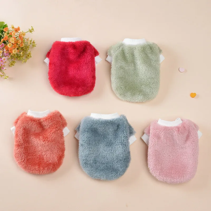 

Autumn Winter Pet Clothes Fashion Warm Hoodie Small Medium Dog Soft Fleece Coat Chihuahua Pomeranian Outdoor Clothing