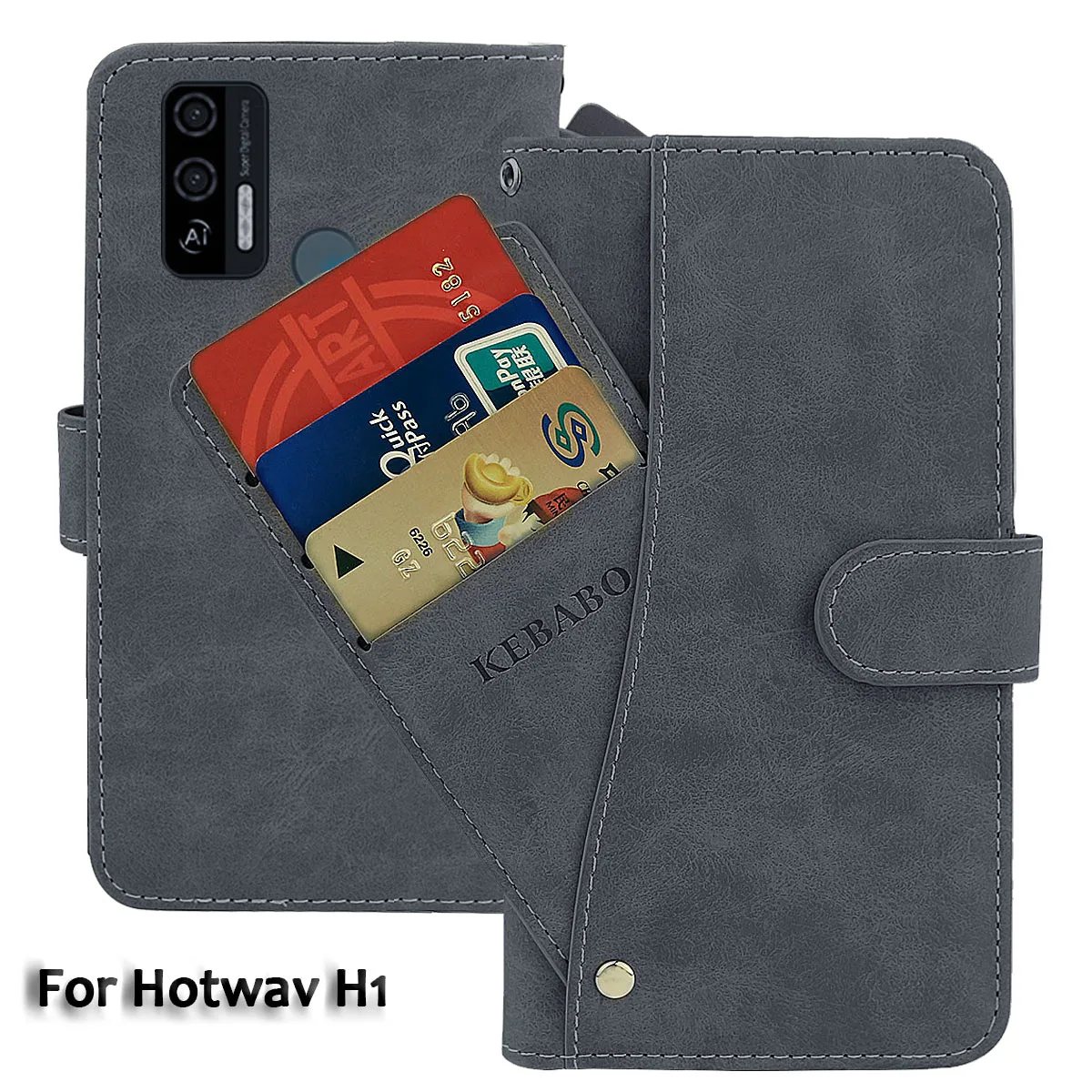 

Кожаный чехол-кошелек Hotwav H1, модный роскошный флип-чехол 6,26 дюйма для передней карты H1 Hotwav, магнитные чехлы для телефонов