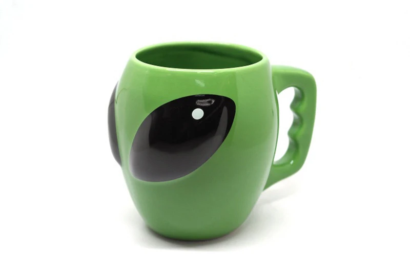 

Creative Green Alien Coffee Mugs,Exquisite alien ceramic mug, Porcelain Mugs Personality Coffee Cup Fun Tea Cup Teaware gift