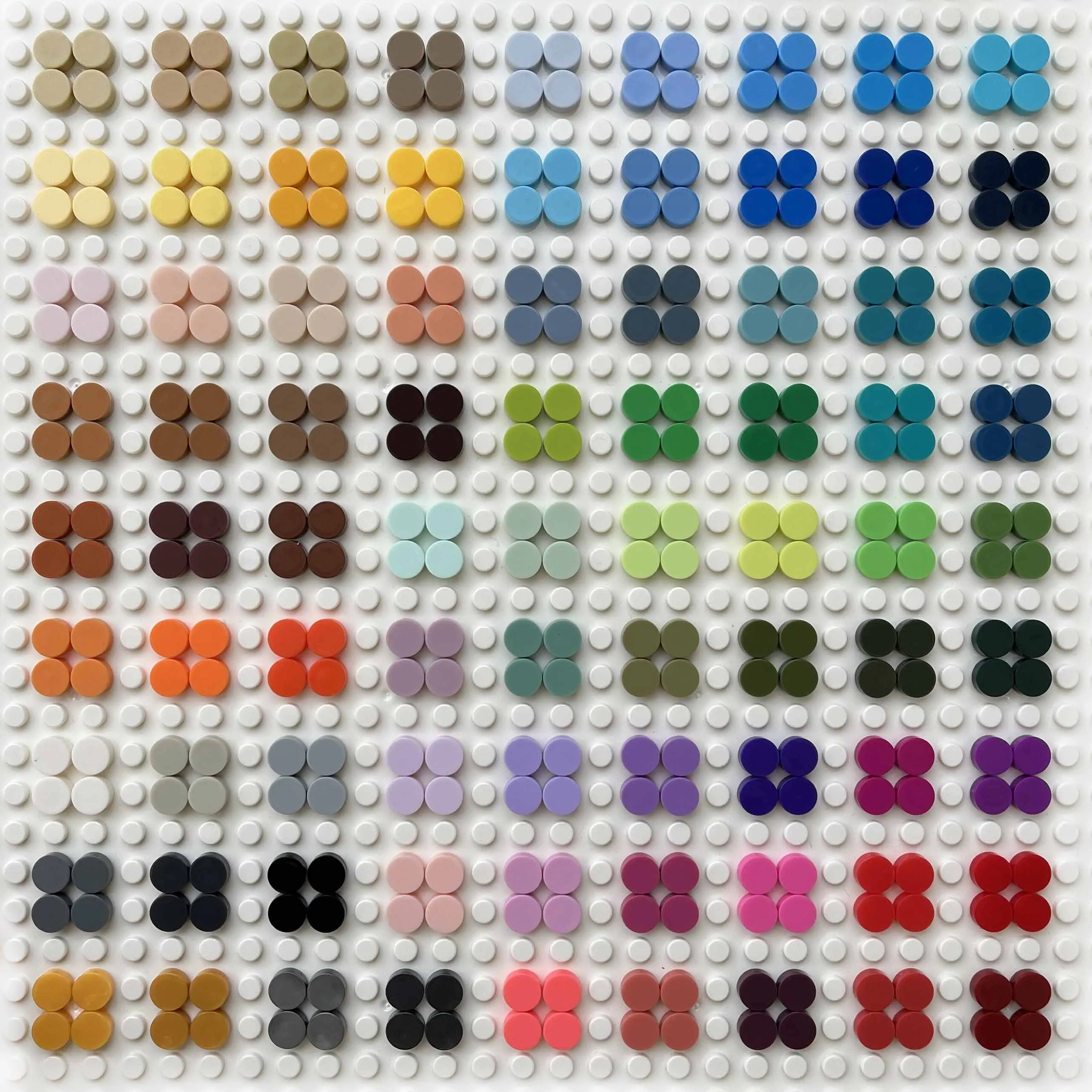 Bulk Buy Tile 1x1 Round 98138 DIY Pixel Art Stuff Remix 91 Colors Building Block Part Brick Mosaic Toys For Artist 4500pcs/Lot
