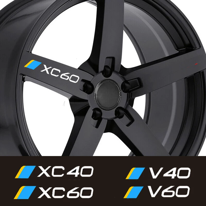 

4 шт. наклейки на автомобильные колеса для Volvo C30 S60 V50 XC90 XC60 V40 V60 V70 AWD C70 S80 S90 T6 V90 XC40 XC70 S40