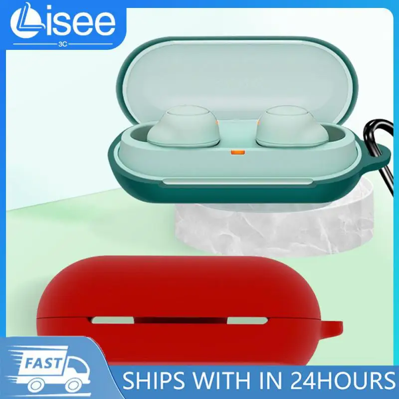 

1~10PCS Easy To Use For Sony Sony Wf-c500 Headphones Silicone Earphone Case Solid Color Dust-proof Headset Protective Cover