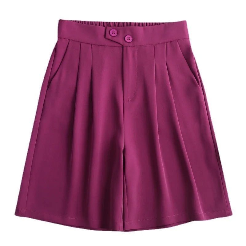 

2023 летний костюм женские Шорты однотонные популярные шорты до колена шорты женские повседневные укороченные брюки свободные Капри