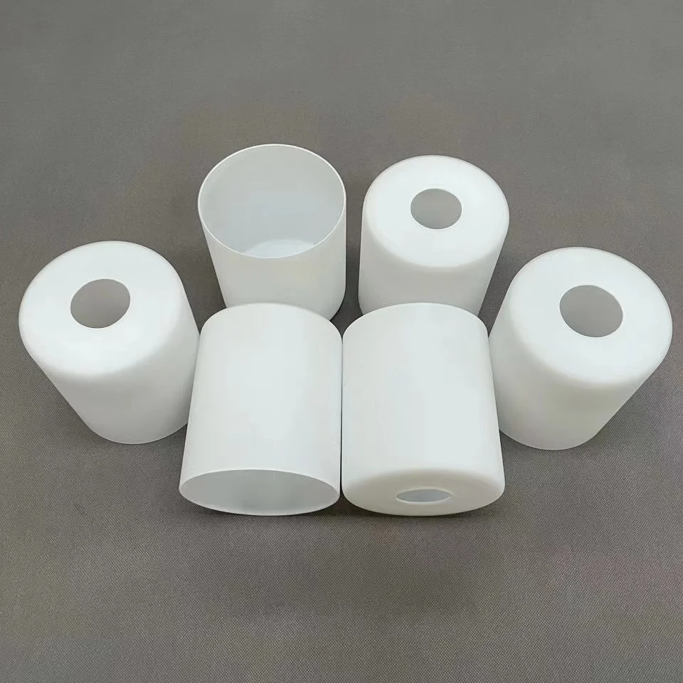 

Cylindrical Glass Lamp Shade Replacement Cylinder Simple Chandelier White Lampshade Home Window Dining Room Restaurant Bedside