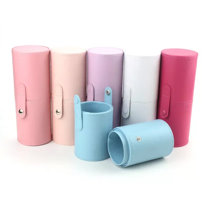 Leather Makeup Storage Holder Cosmetic Cup Case Box for Makeup Brush Pen