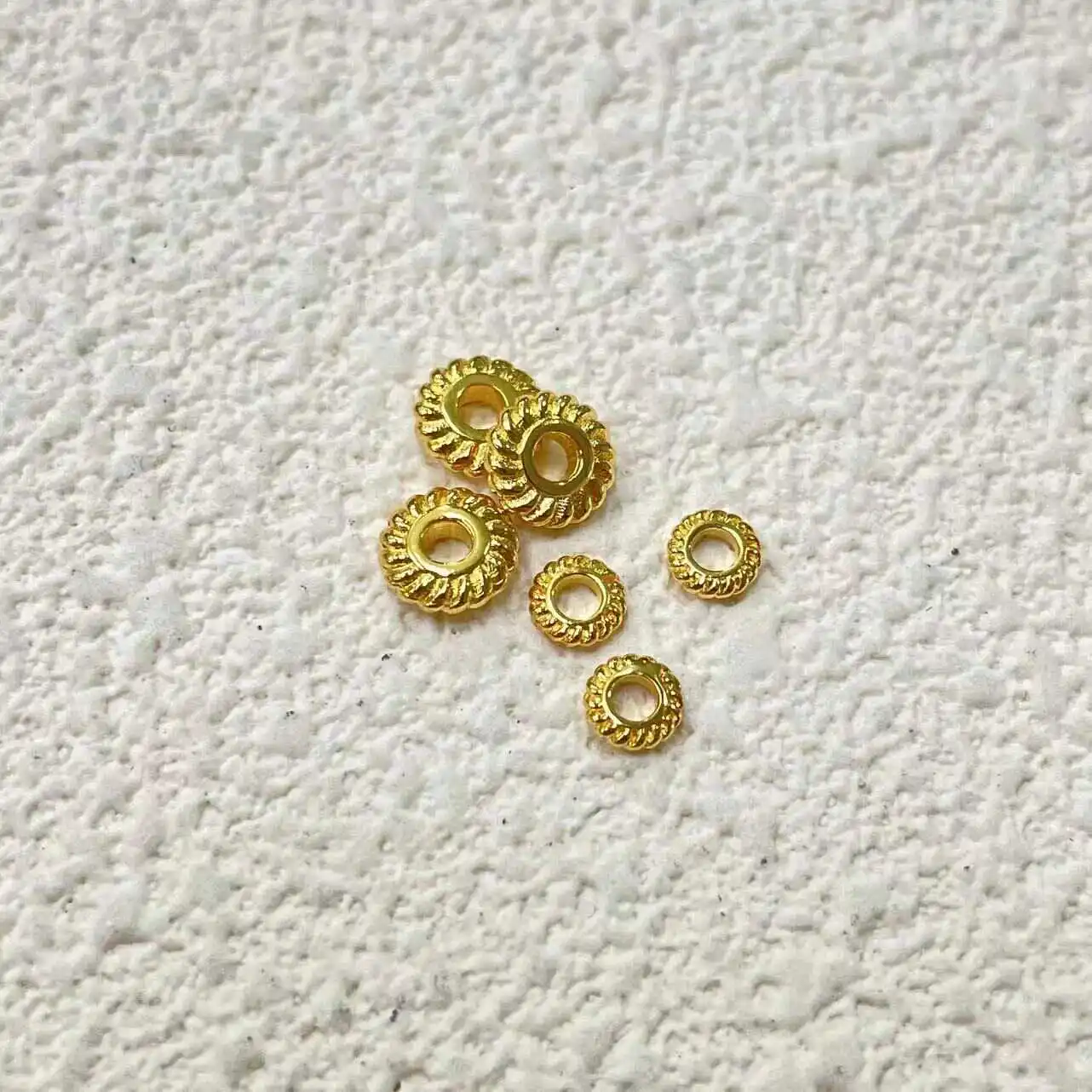 Чистое золото 999 пробы завернутое серебро однотонные бусины-разделители Будды