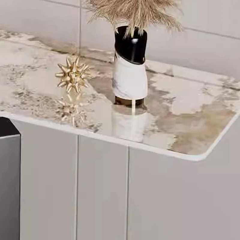 Вертикальный черный стол для гостиной угловая консоль современный дизайн сада