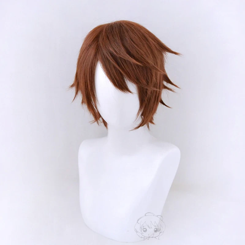 High Quality Anime Death Note Yagami Light Cosplay Wig Short Brown Heat Resistant Hair Pelucas Cosplay Wigs + Wig Cap