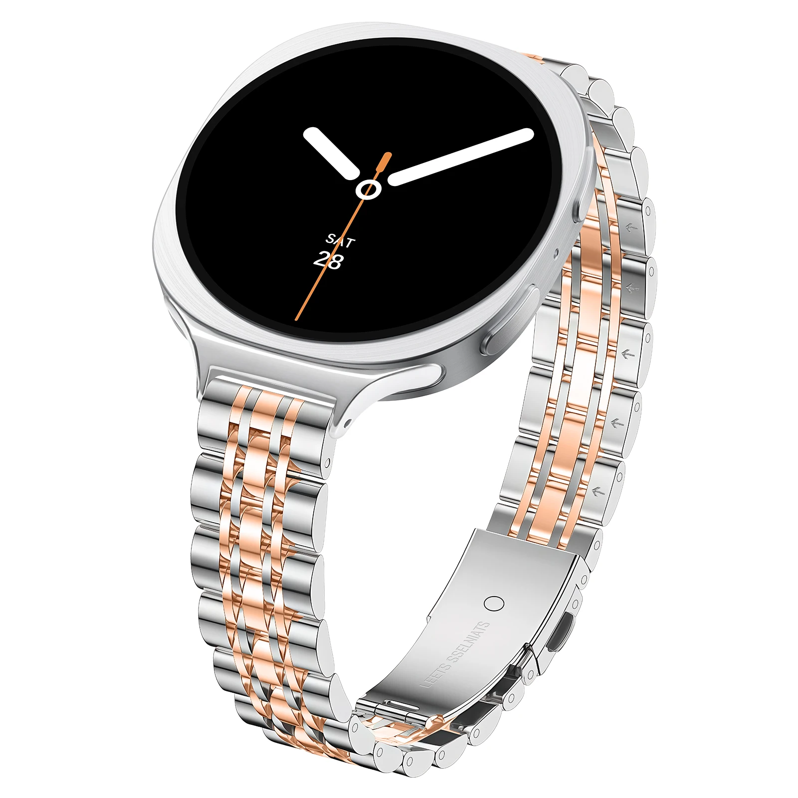 Фото Ремешки из нержавеющей стали для часов Samsung Galaxy 8/8 Classic 40 мм, 44 мм, 46 мм, металлический браслет-цепочка, ремешок для Galaxy Watch 8. №1