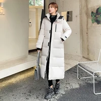 zouxo winter coat women thickened and long warm slim cotton padded clothes korean style hooded knee length cotton coat