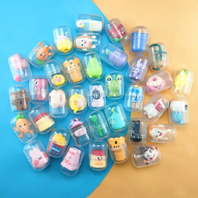 10pcs 5 Styles 32mm-55mm Children Toys Funny Pet Surprise Ball Egg Toy Little Dolls Gift Capsule For Vending Machine - купить по
