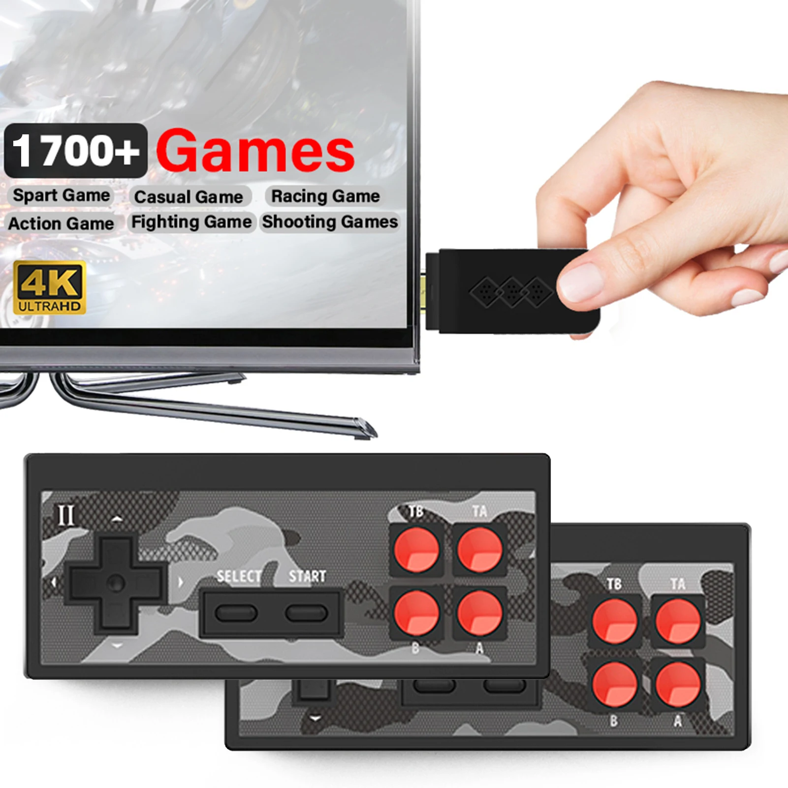 Беспроводная портативная игровая консоль Y2S HD Plus USB ТВ-выход 1700 встроенных