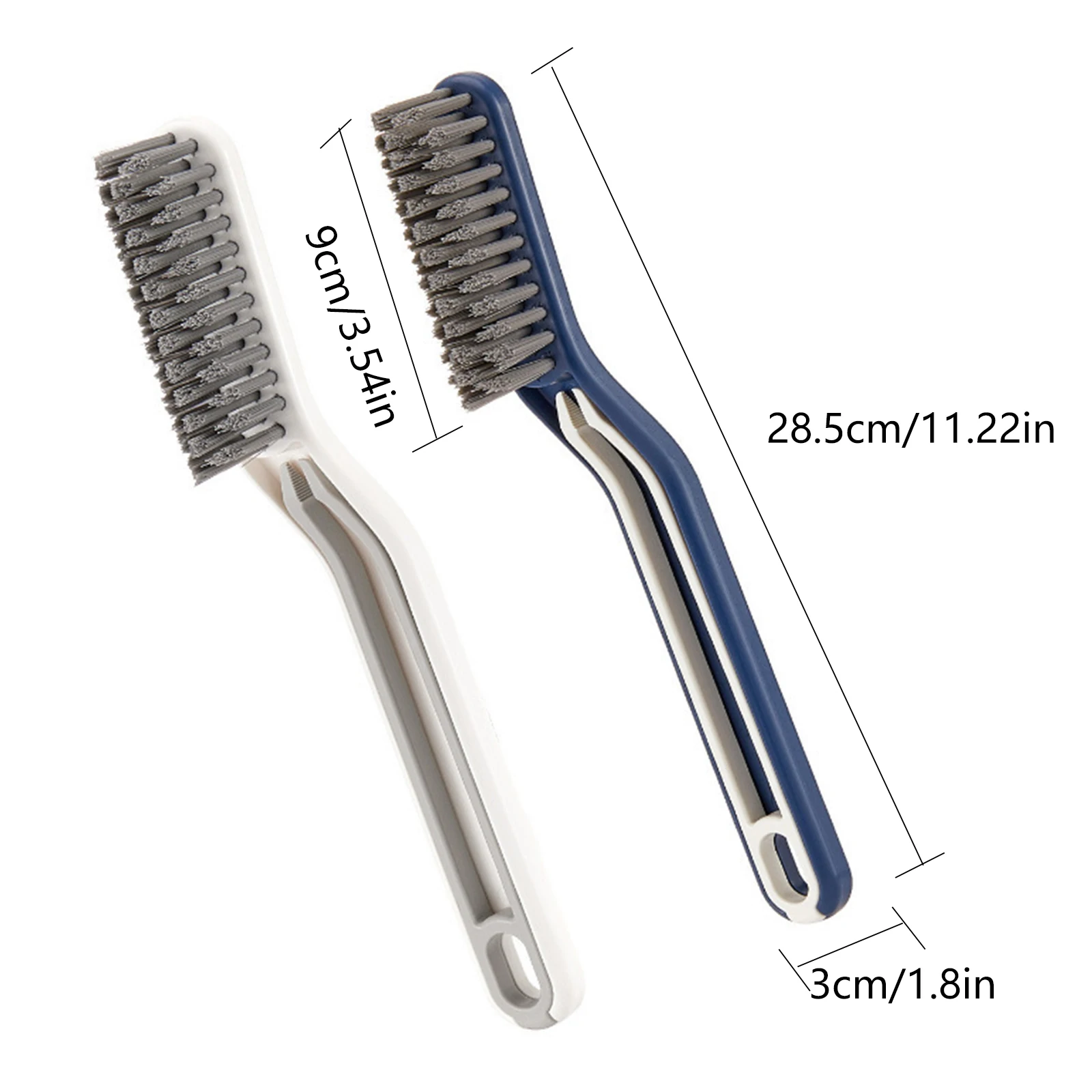 2/4pcs Shower Door Rail Cleaning Brushes Hide Dirt Clip 2-in-1 Sink Bathtub Scrubbers Hard Bristle for Bathroom Kitchen - купить по