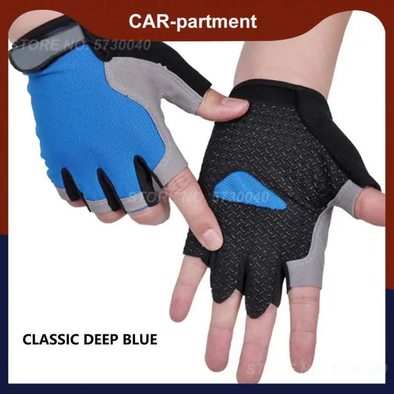 

Амортизирующие перчатки для горного велосипеда, велосипедные перчатки без пальцев, износостойкие перчатки с перекрестными краями, 1 пара, перчатки с открытыми пальцами для всех сезонов