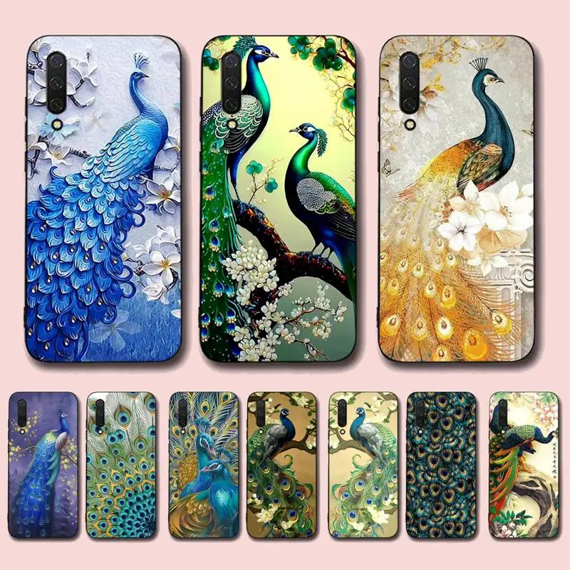 

peacock feathers Phone Case for Xiaomi mi 5 6 8 9 10 lite pro SE Mix 2s 3 F1 Max2 3