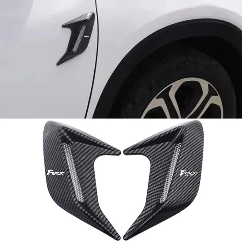 2 штуки автомобильной отделки из углеродного волокна боковая задняя часть капота